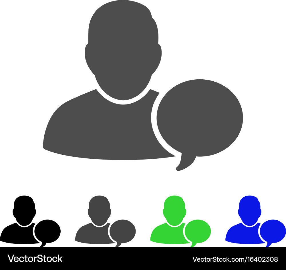 User hint balloon flat icon Vector Image