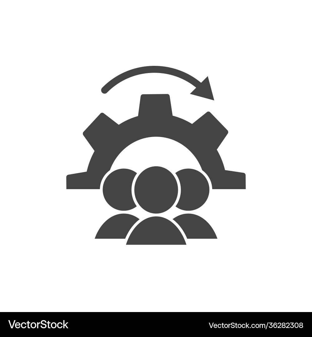 Workflow icon on white isolated background vector image