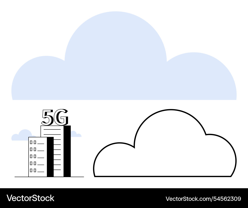 5g network infrastructure and cloud computing 5g network infrastructure and cloud computing vector image