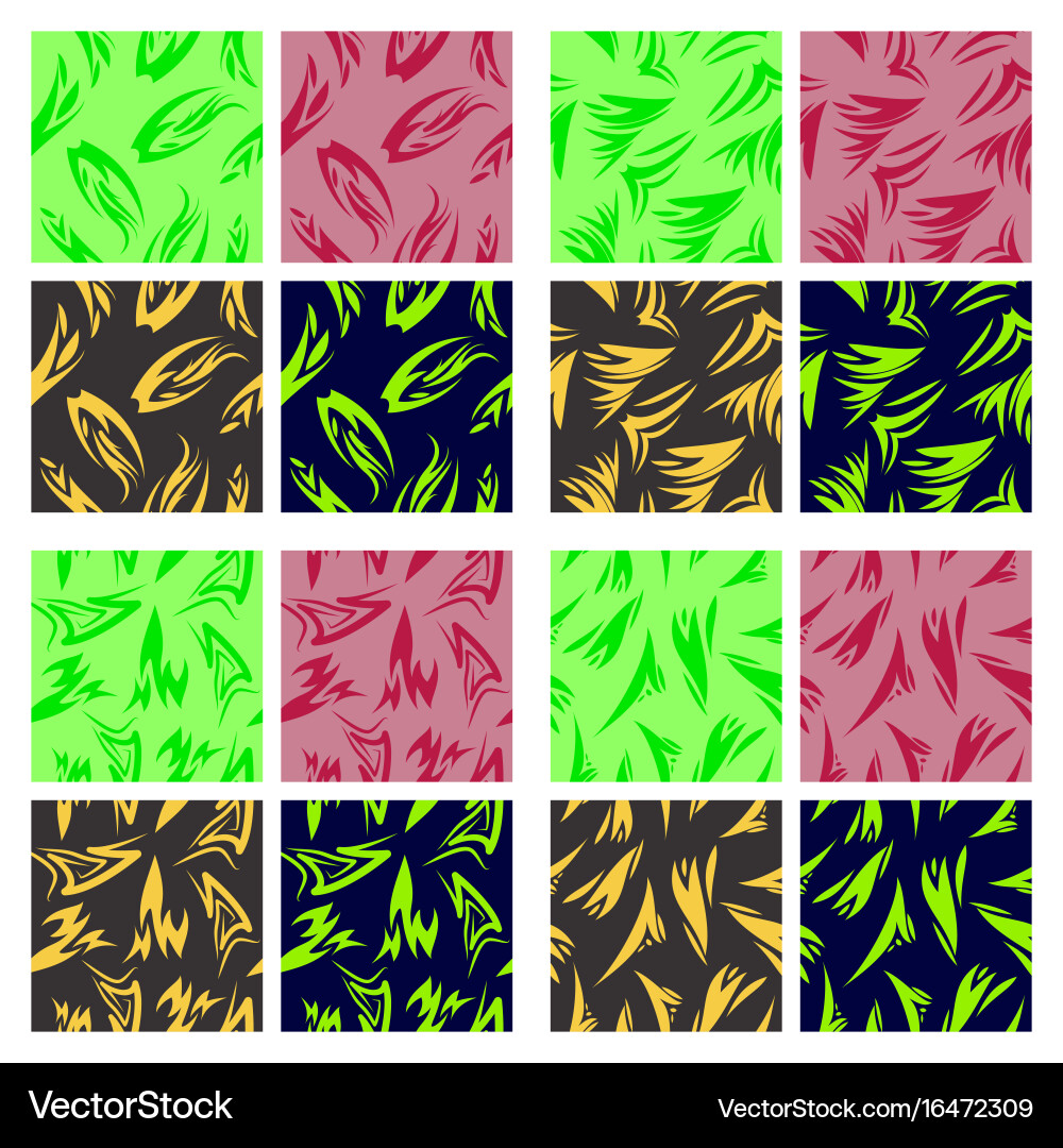 Assembly of patterns in striped style vector image