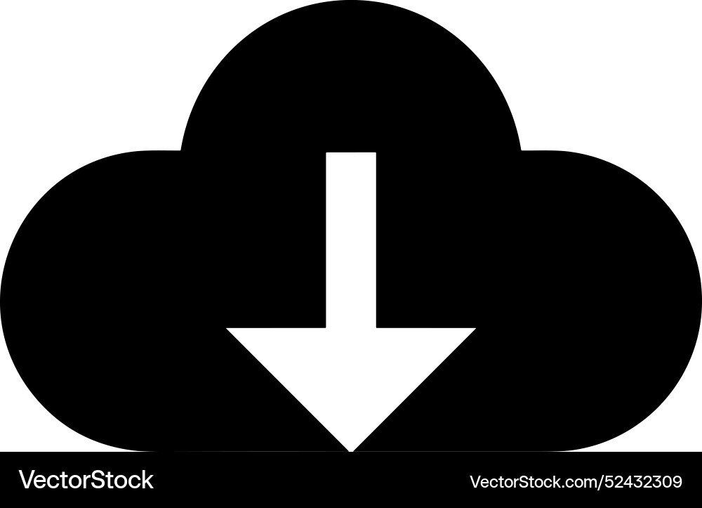 Cloud storage icon symbol image of the database Cloud storage icon symbol image of the database Vector Image