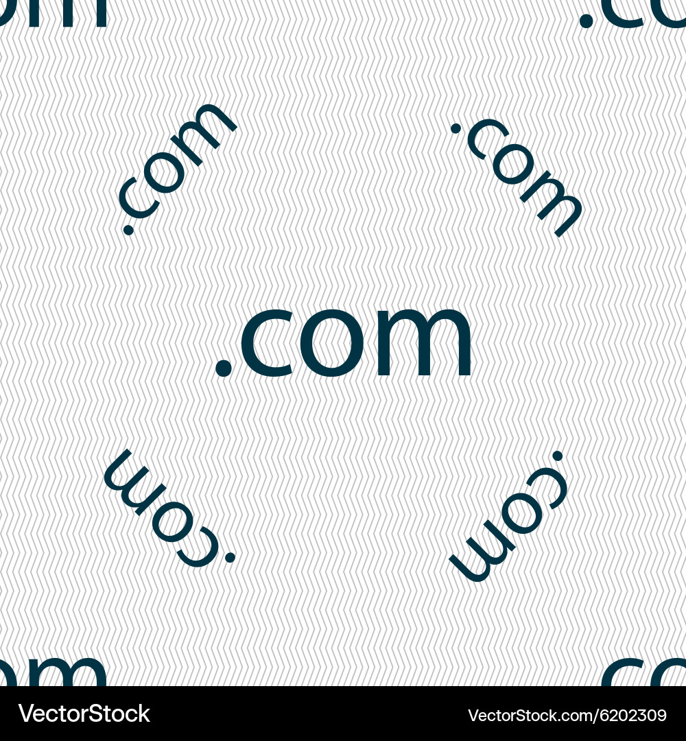 Domain com sign icon top-level internet vector image