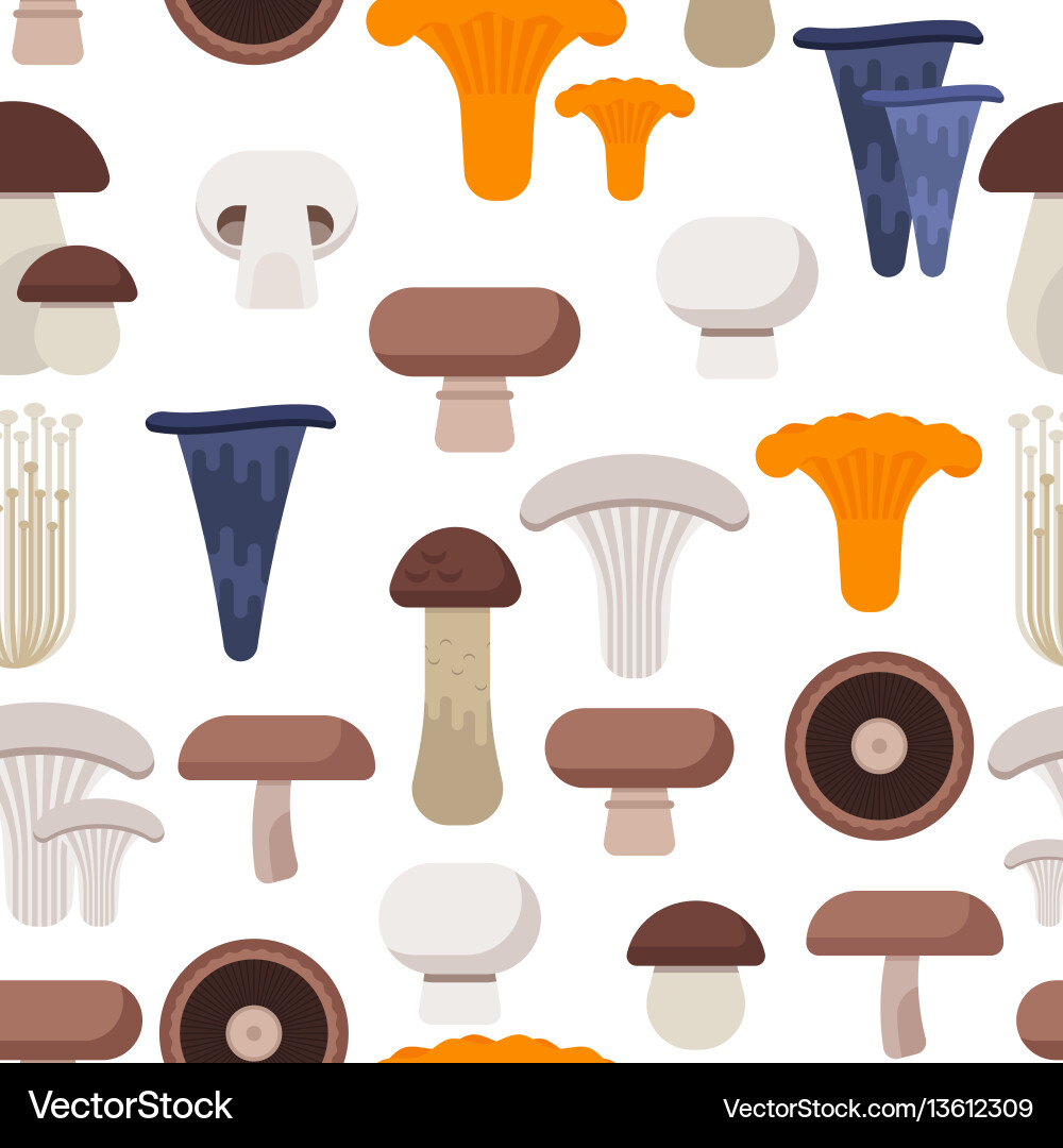 Flat style seamless pattern with various eatable Flat style seamless pattern with various eatable vector image