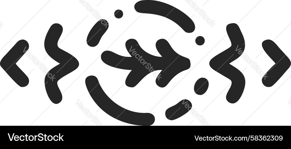 Flow Arrow Shape Symbol Vector Image