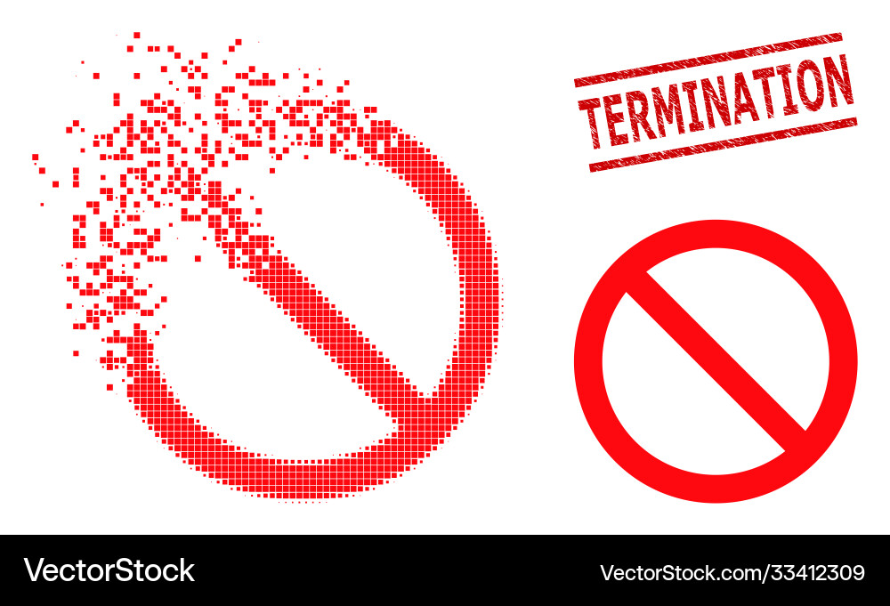 Fractured pixelated not allowed icon and textured Fractured pixelated not allowed icon and textured vector image