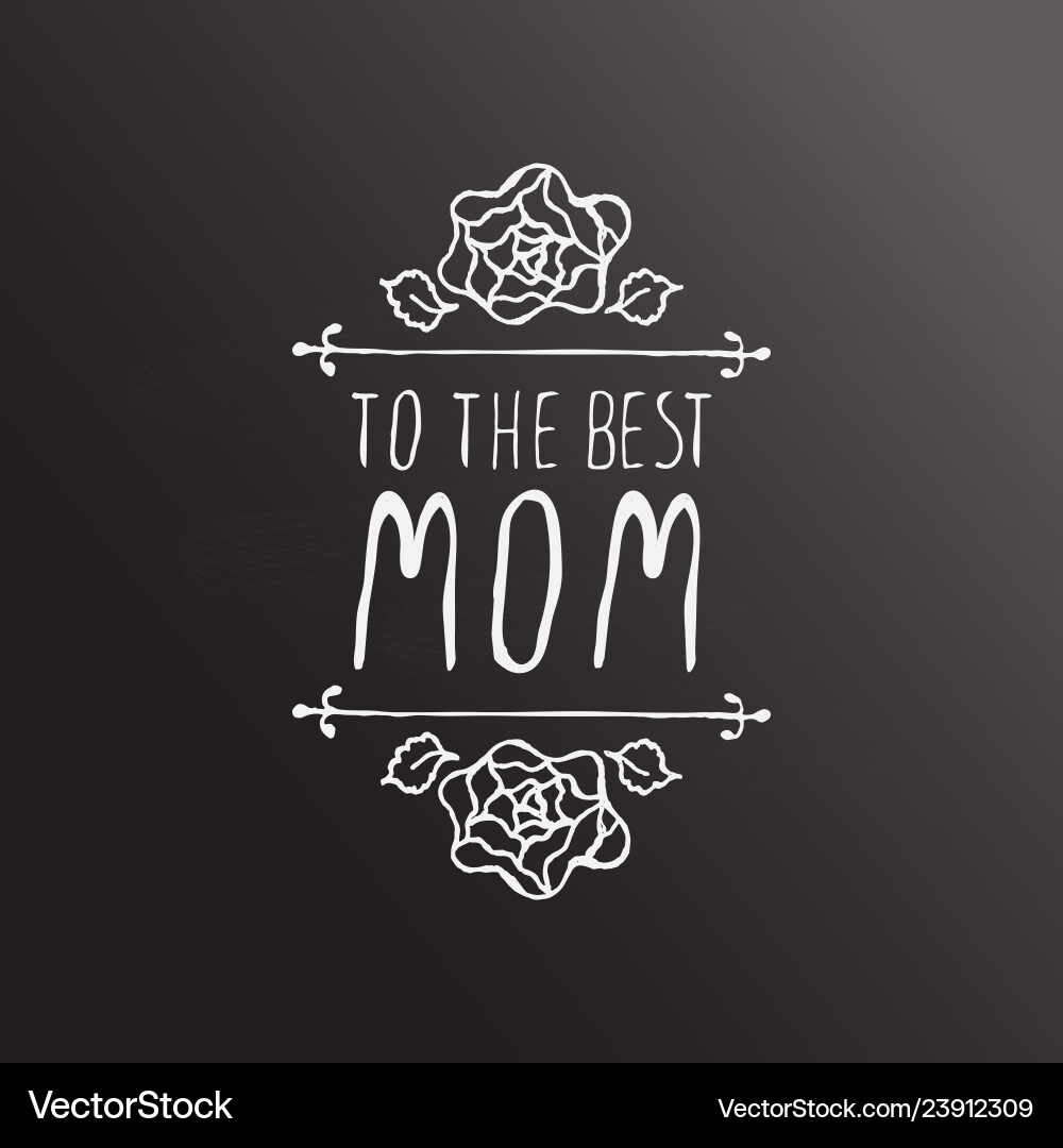 Happy mothers day handlettering element Happy mothers day handlettering element vector image