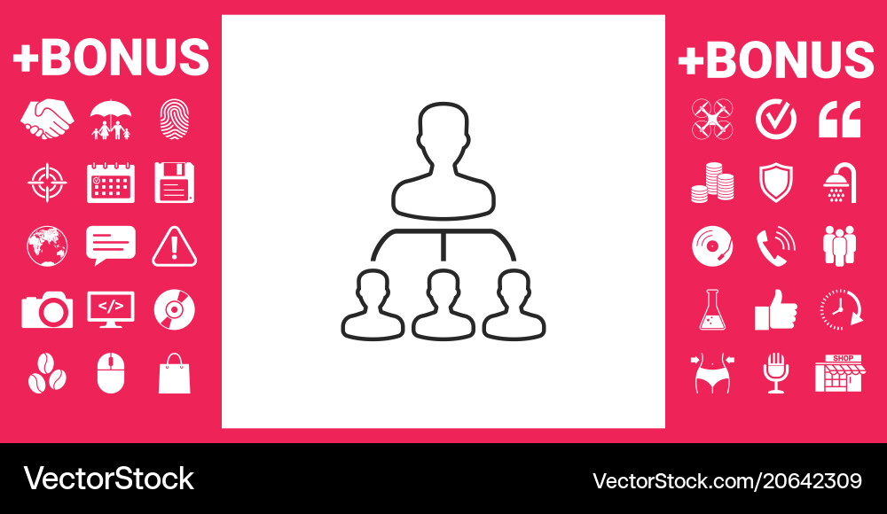 Hierarchy - line icon vector image