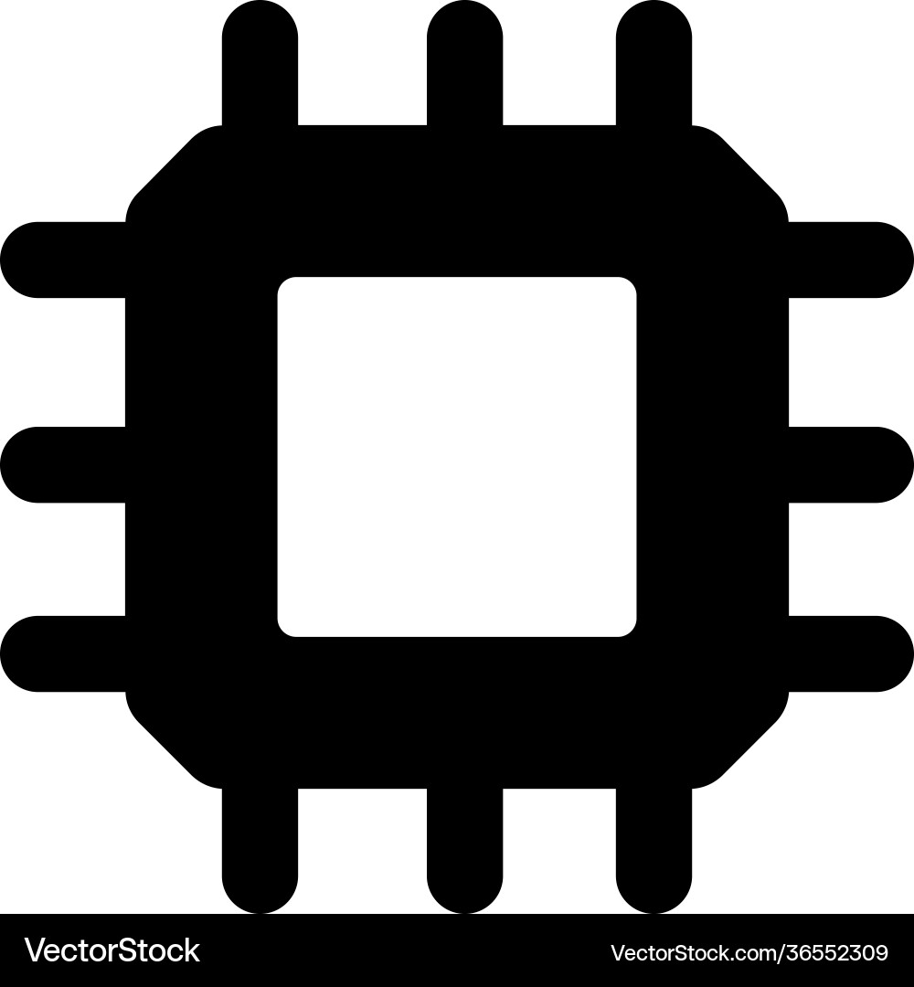 Microprocessor vector image