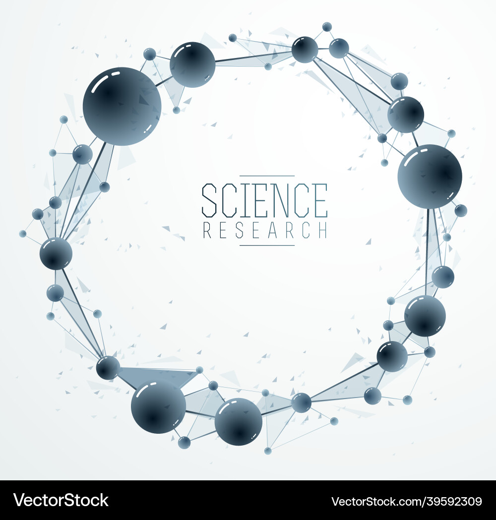 Molecules abstract background 3d dimensional Molecules abstract background 3d dimensional vector image