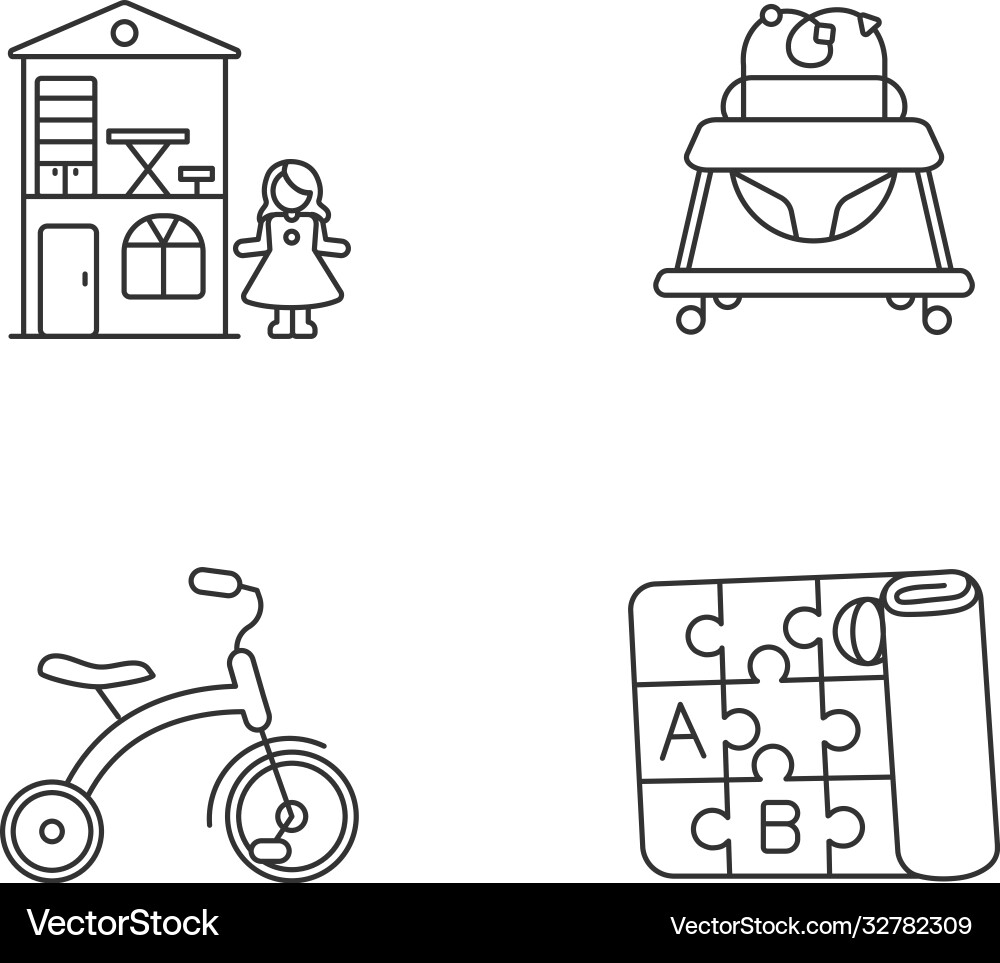 Motor skills development pixel perfect linear Motor skills development pixel perfect linear vector image