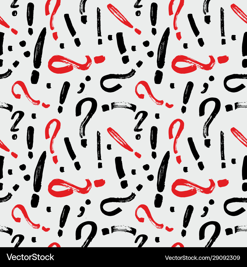 Question marks seamless pattern sketch Question marks seamless pattern sketch vector image