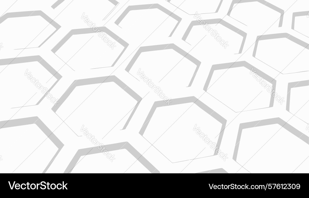 Seamless abstract 3d hexagonal grid pattern vector image