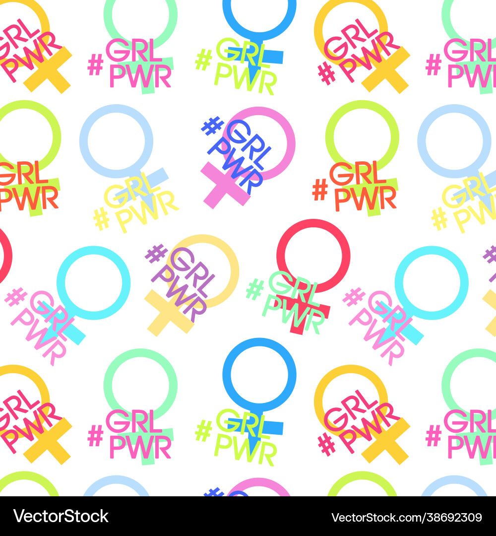 Seamless pattern fight like a girl power Seamless pattern fight like a girl power vector image