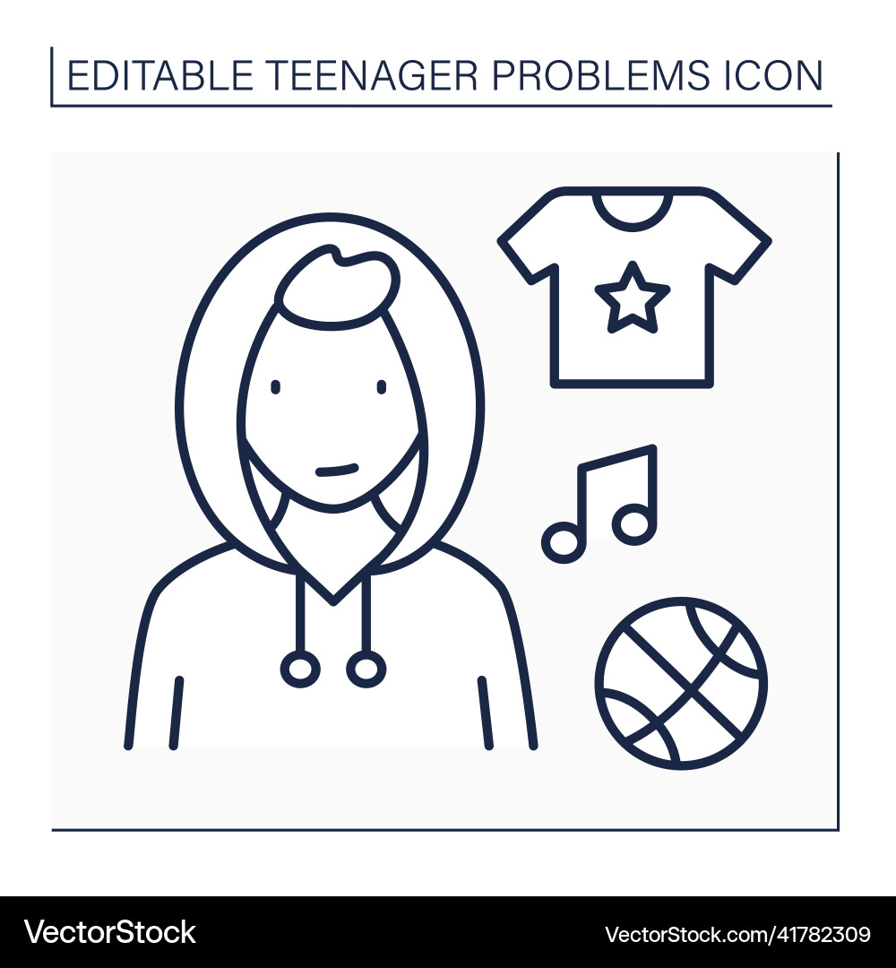 Self-expression line icon Self-expression line icon Vector Image