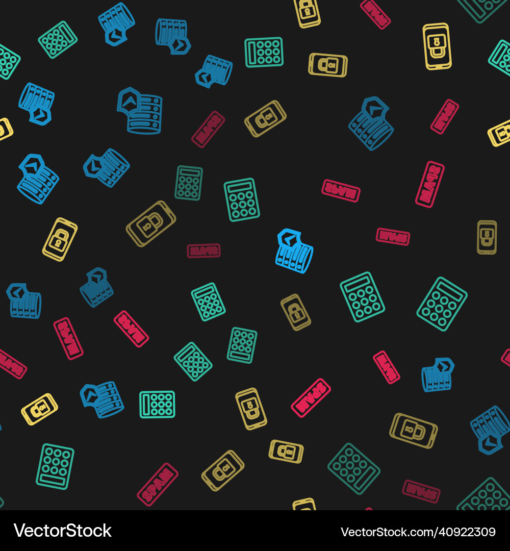 Set line server with shield password protection Set line server with shield password protection vector image