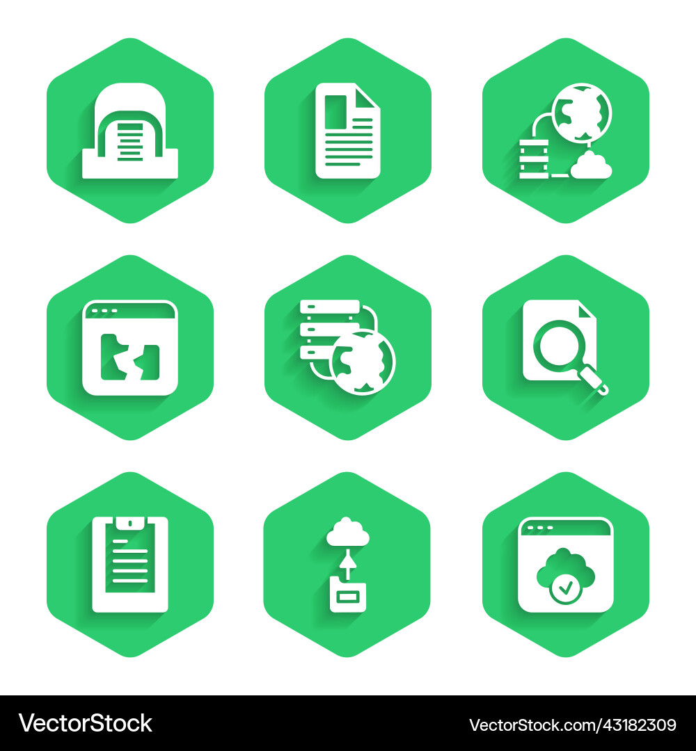 Set network cloud connection technology Vector Image