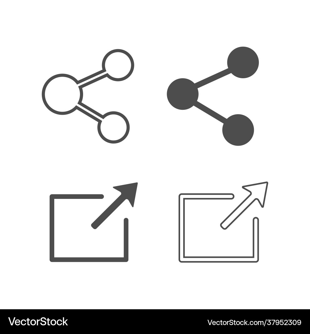 Share icon image and arrow Share icon image and arrow vector image