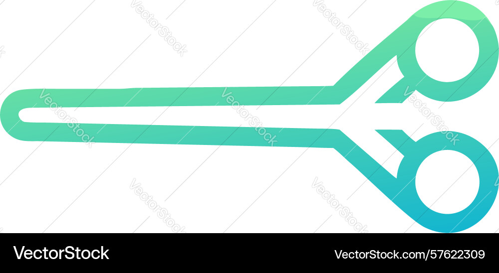 Simple scissors icon representing cutting vector image