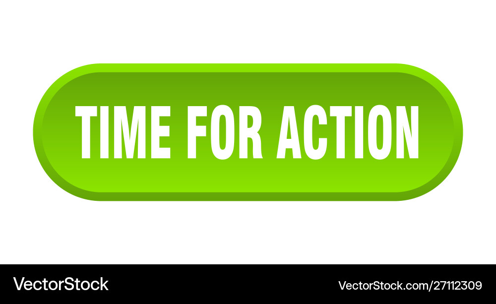 Time for action button rounded vector image