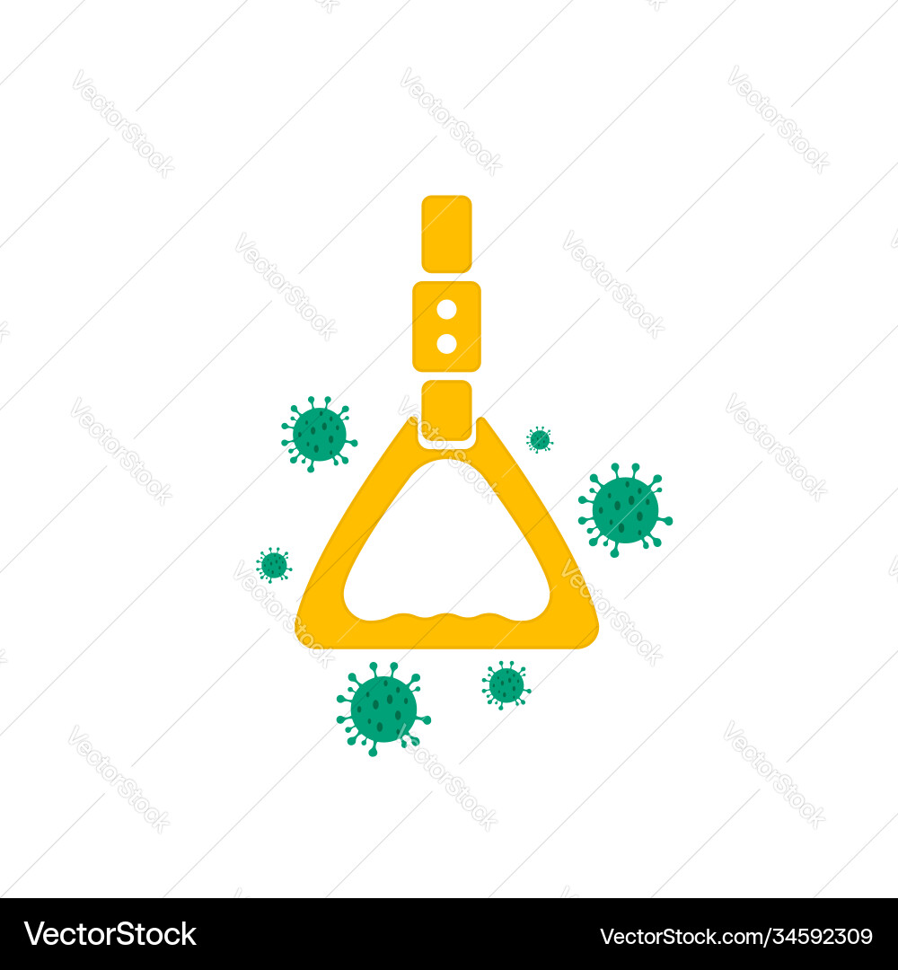 Virus on handrail loop dangerous attacking Virus on handrail loop dangerous attacking vector image