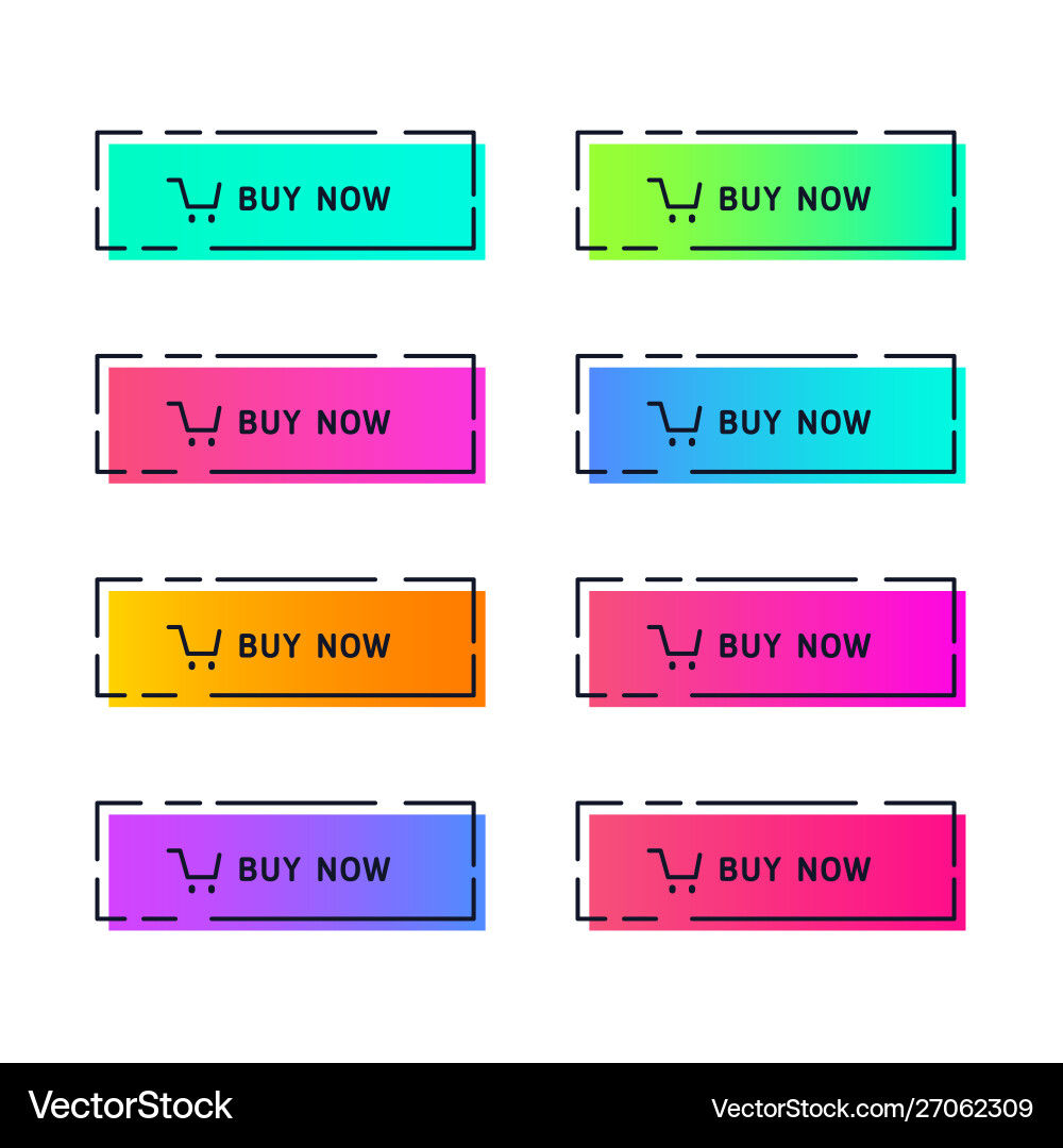 Web Buttons flache Designvorlage mit Farbe Web Buttons flache Designvorlage mit Farbe Vektorbild