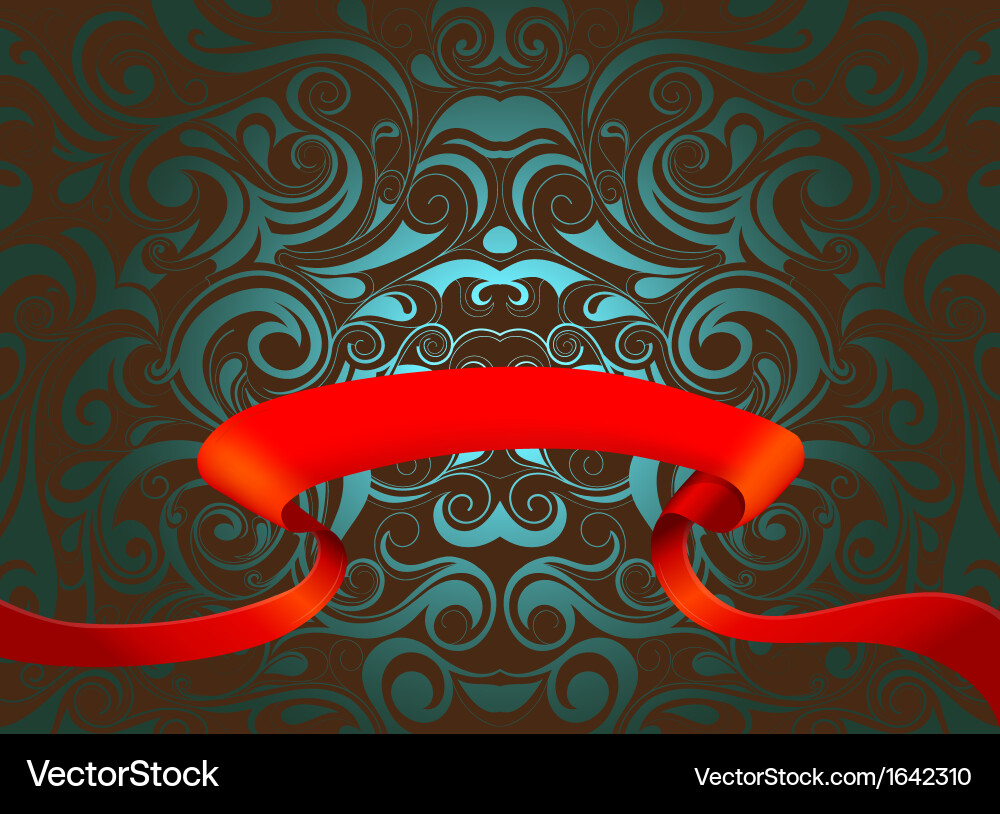 Abstract pattern with banner vector image