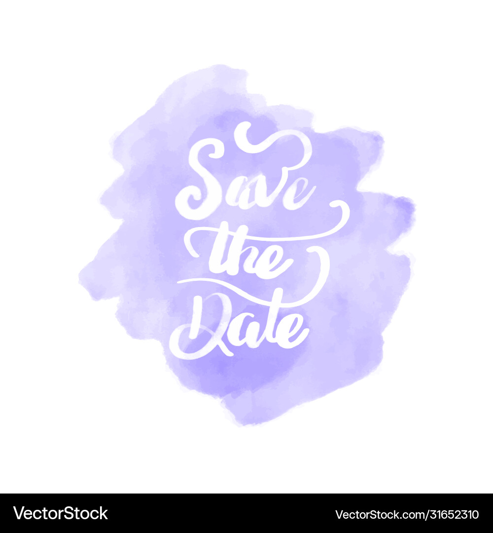 Brush lettering watercolor invitation phrase Brush lettering watercolor invitation phrase Vector Image