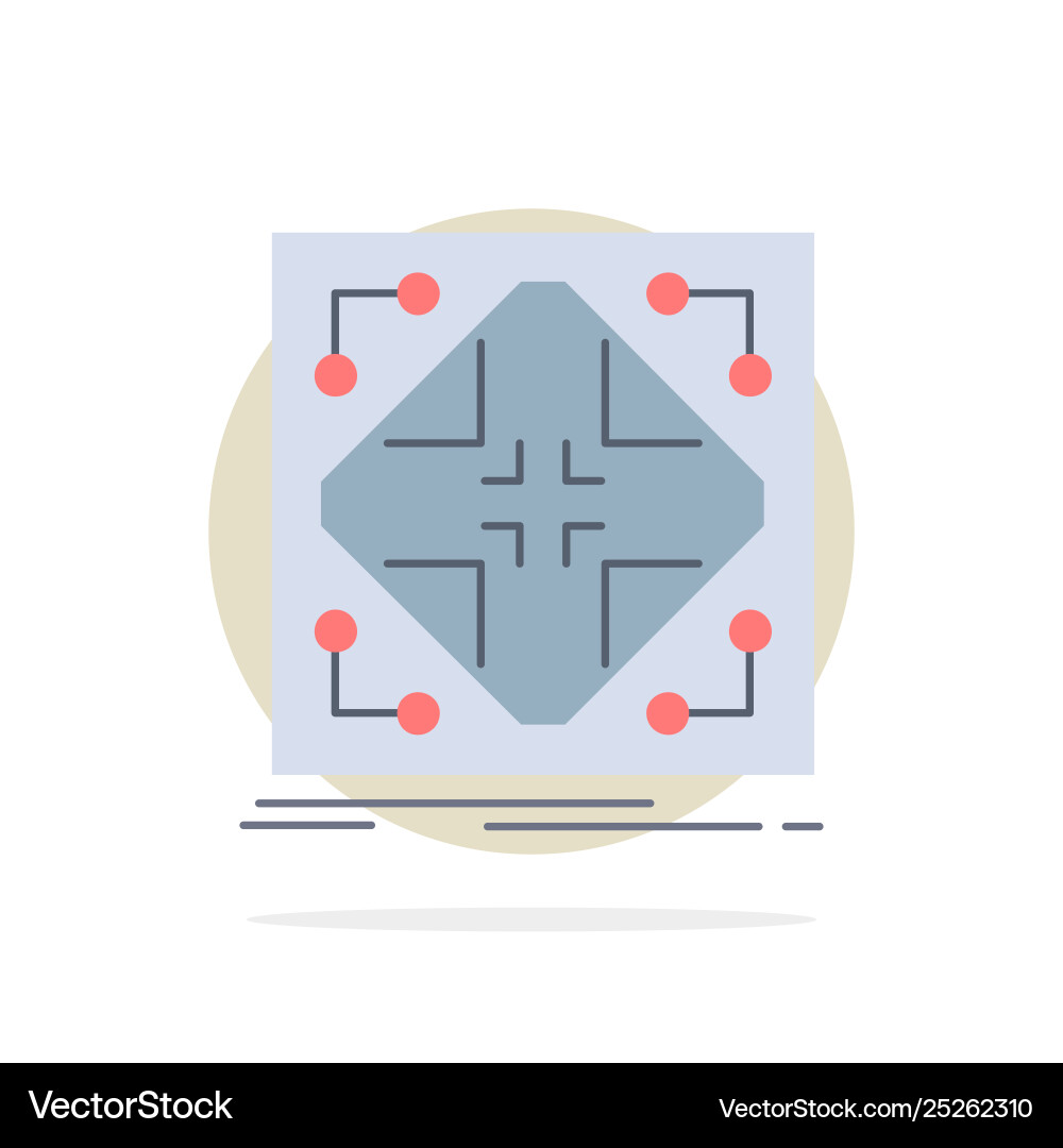 Data infrastructure network matrix grid flat Data infrastructure network matrix grid flat vector image