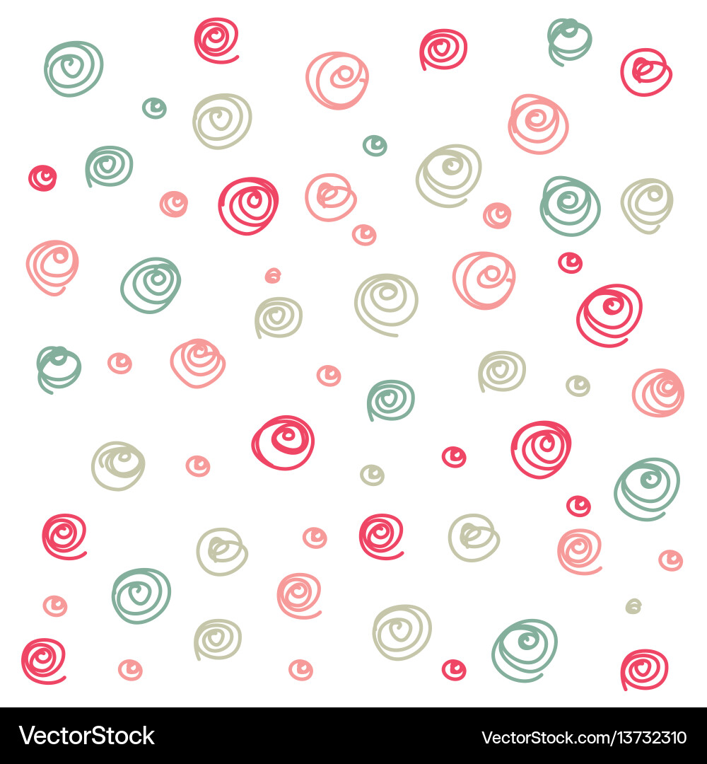 Doodle curl seamless pattern vector image