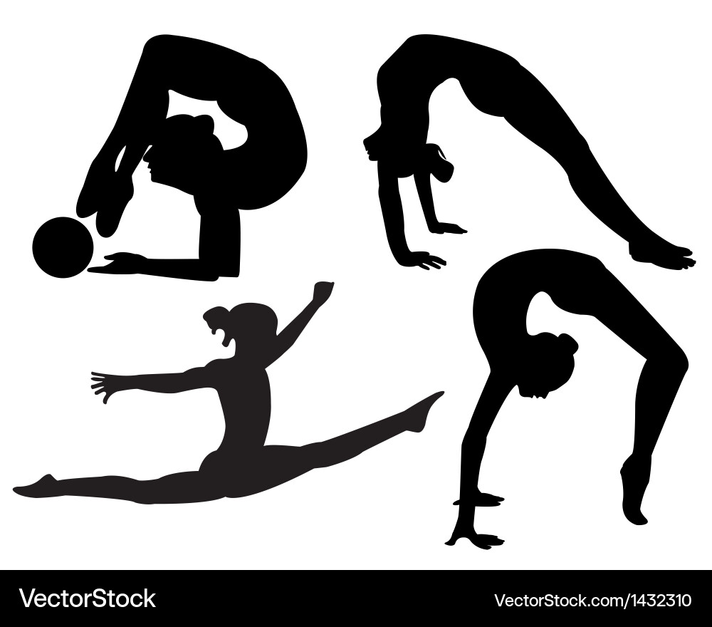 Dynamic Gymnastics Pose Vector Image
