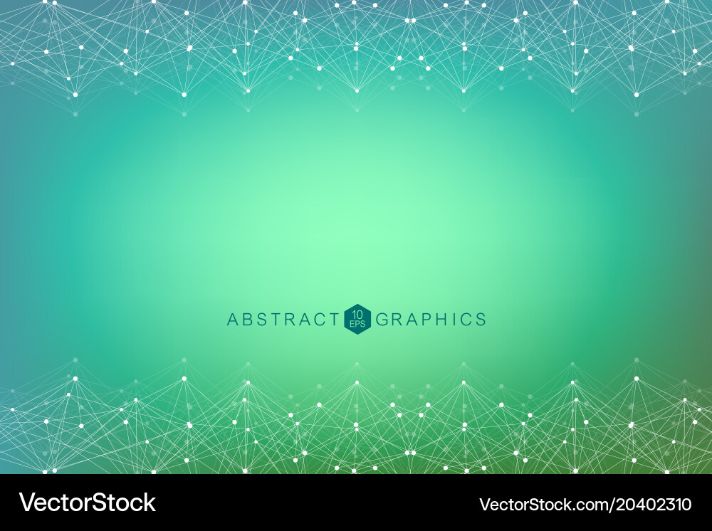 Geometric abstract background with connected line vector image