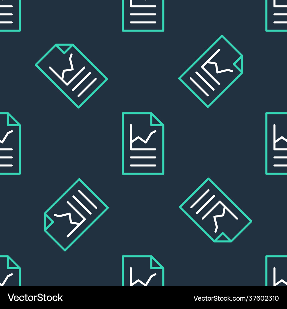 Line document with graph chart icon isolated Line document with graph chart icon isolated vector image