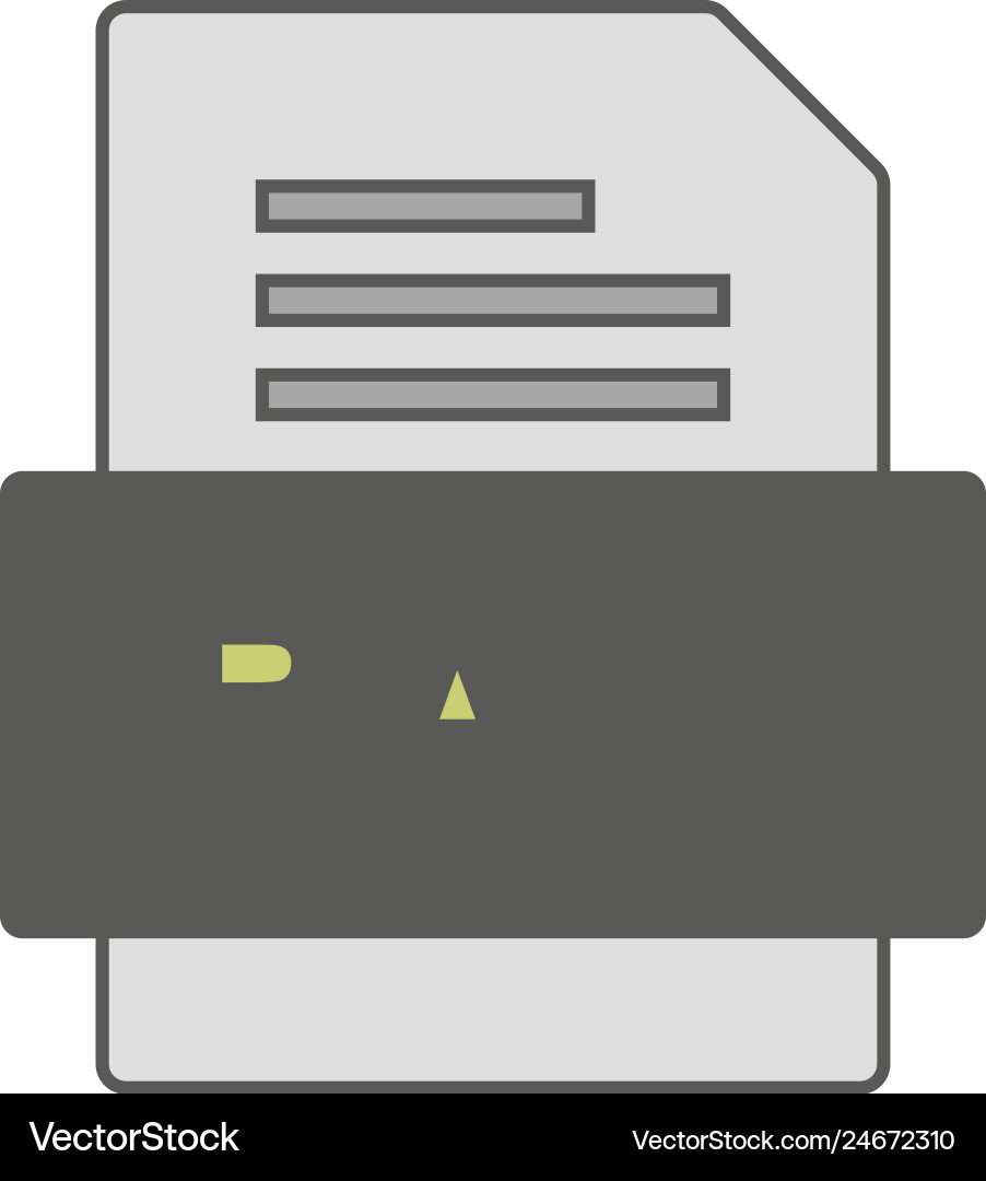Raw file document icon Vector Image