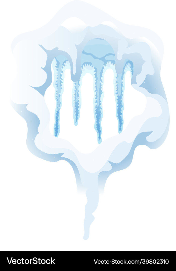 Realistic snowy element Realistic snowy element vector image