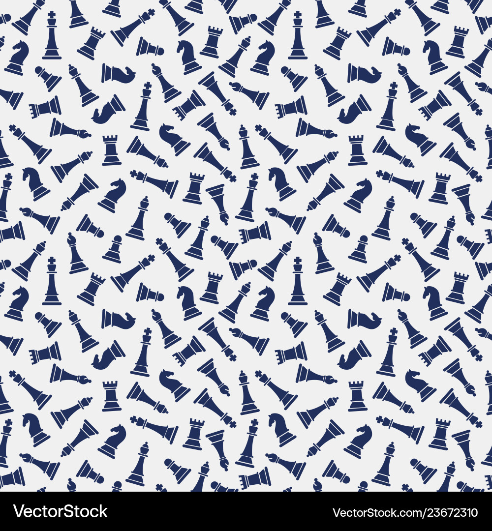 Seamless pattern with chess on grey Seamless pattern with chess on grey vector image