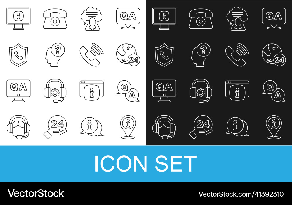 Set line location with information question Set line location with information question vector image