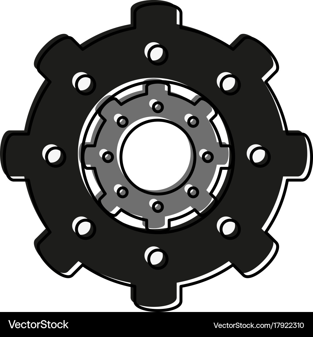 Two gears icon image Royalty Free Vector Image