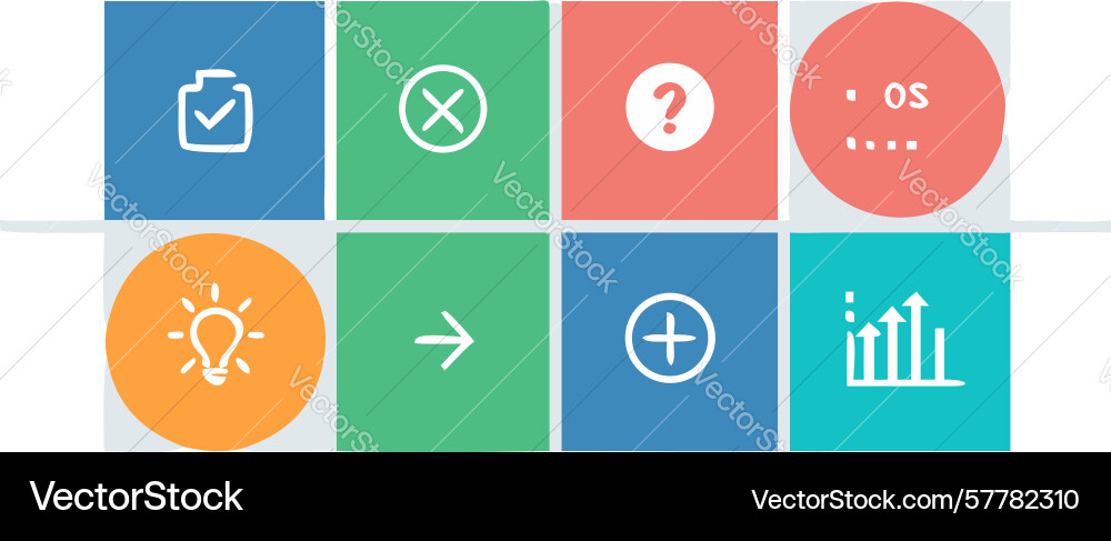 User interface icons for navigation and feedback Vector Image