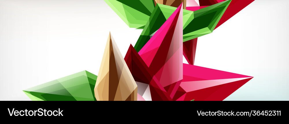 3d triangles and pyramids abstract Vector Image