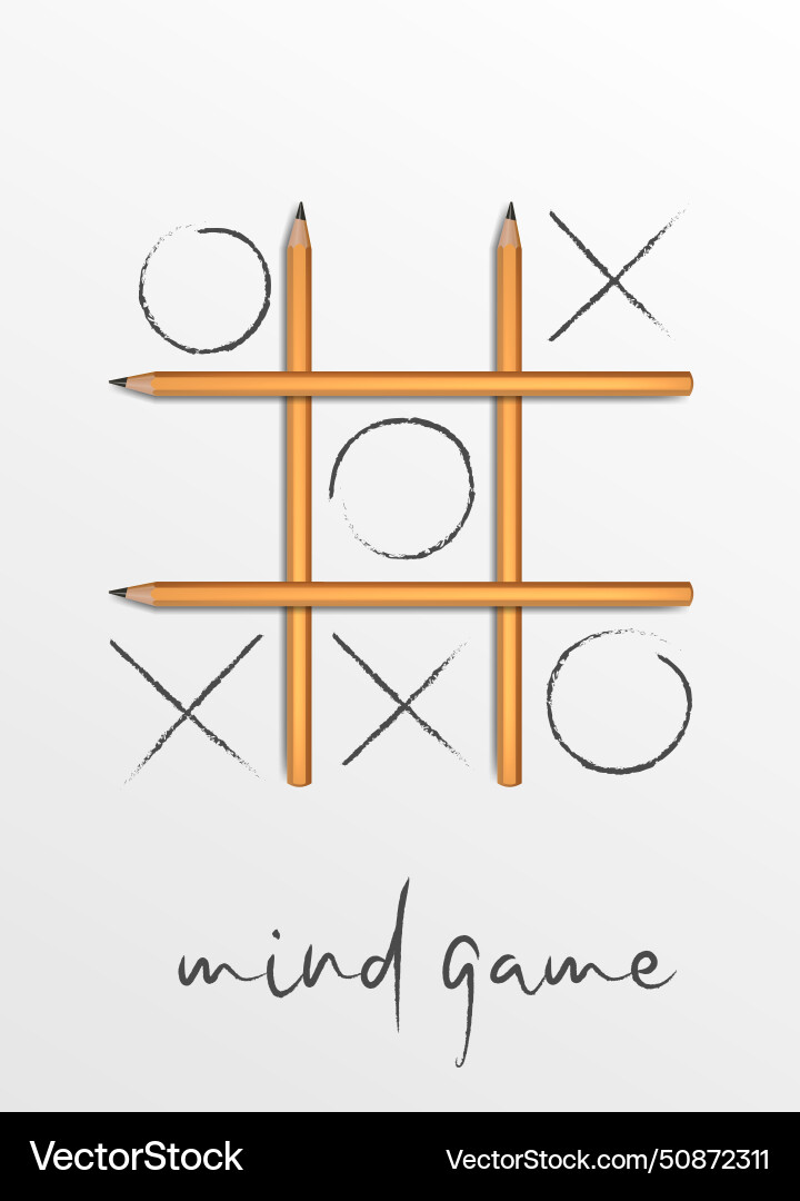 A set of simple pencils intellectual game vector image