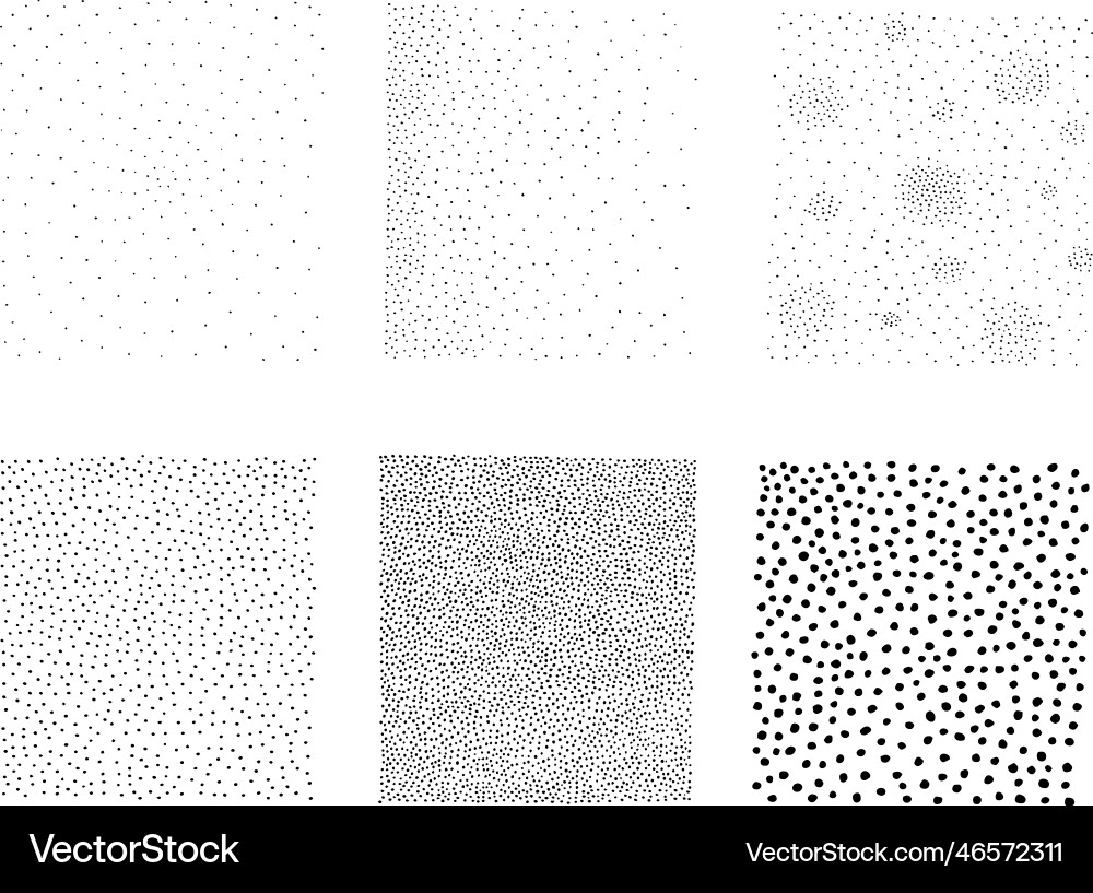 A set of textures with dots vector image