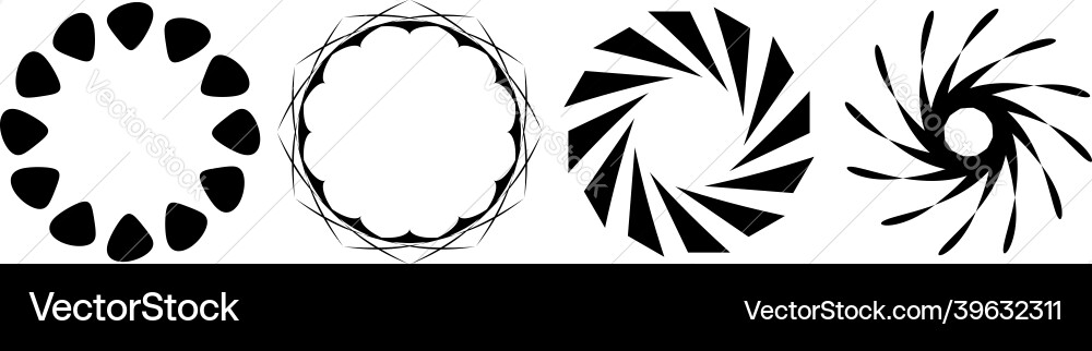 Abstract circular drawing amorphous nonfigurative Vector Image