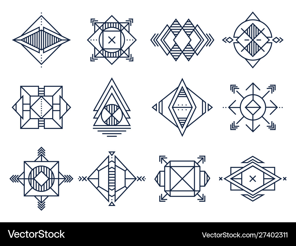 Abstract Triangles & Geometric Forms vector image