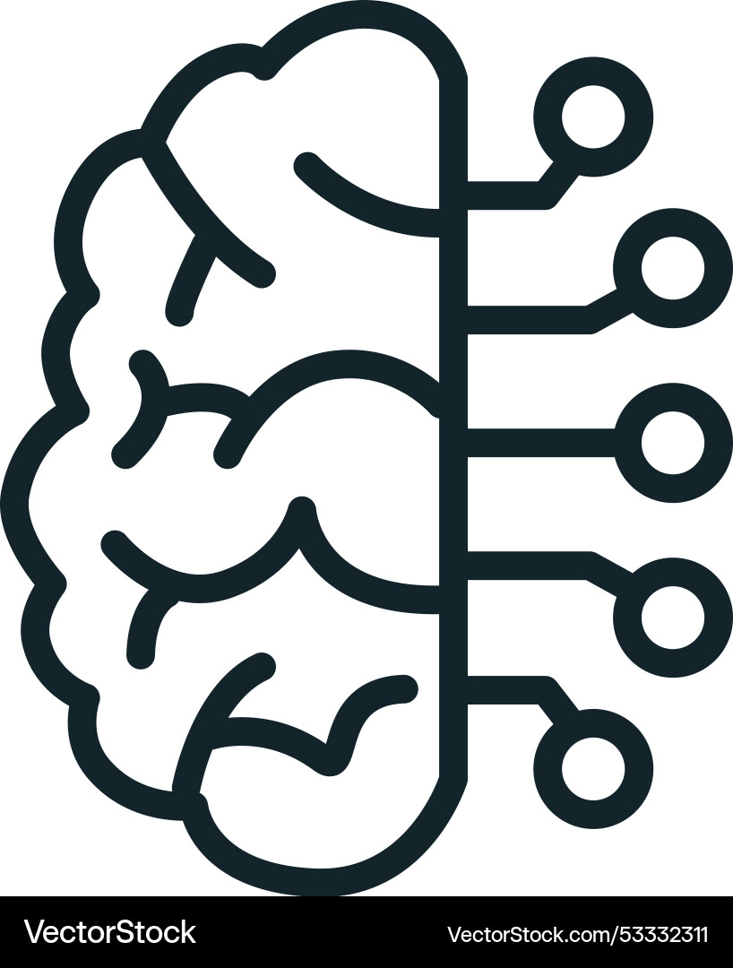 Artificial intelligence concept icon showing Artificial intelligence concept icon showing vector image