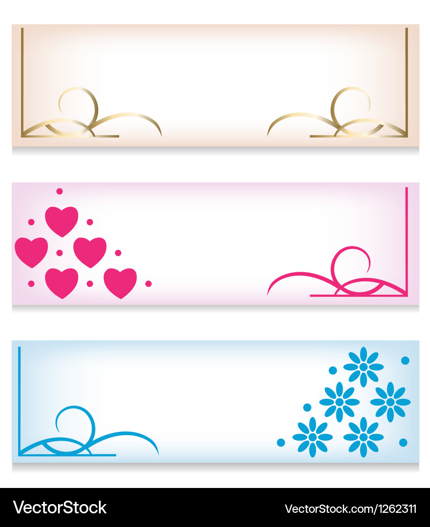 Banner set with abstract patterns vector image