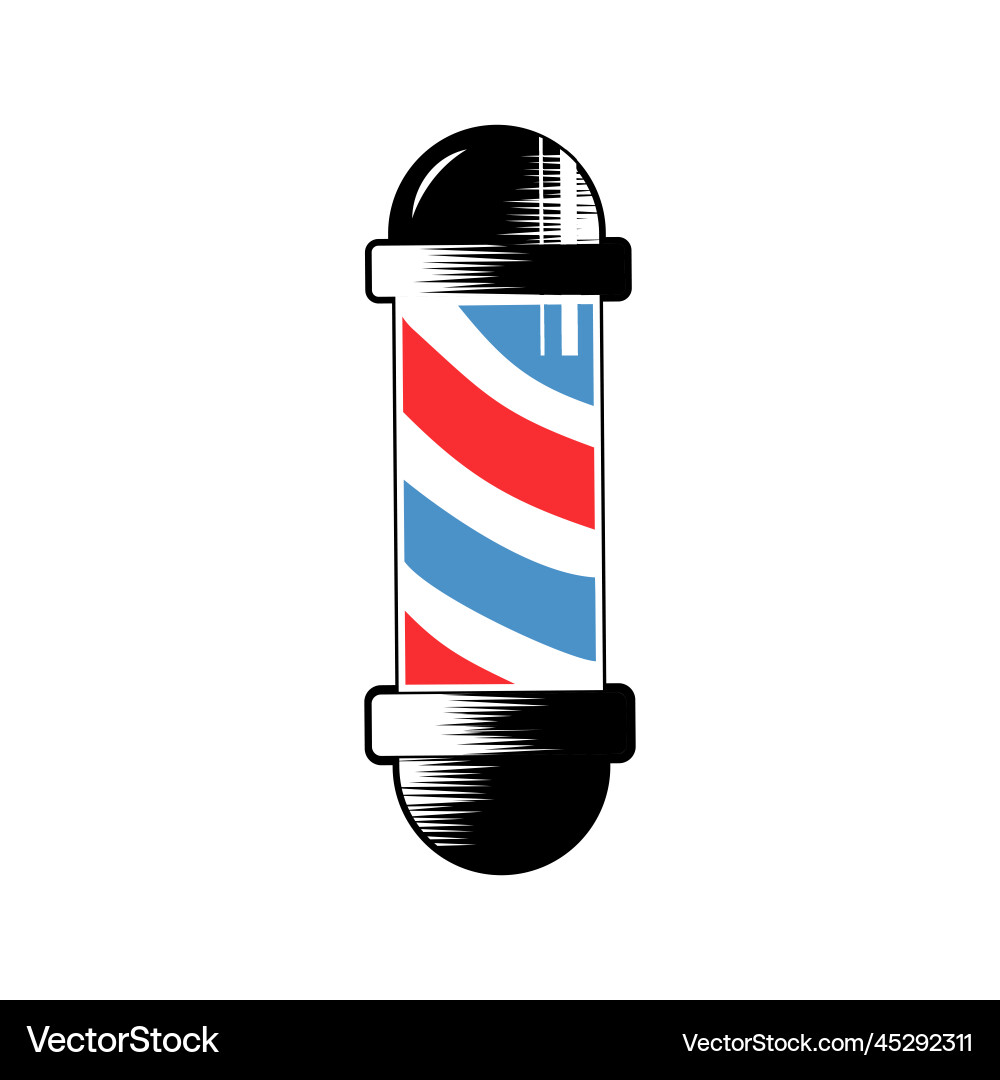 Barber pole icon design template Royalty Free Vector Image