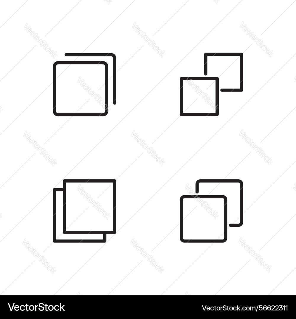 Copy icon set document file Vector Image