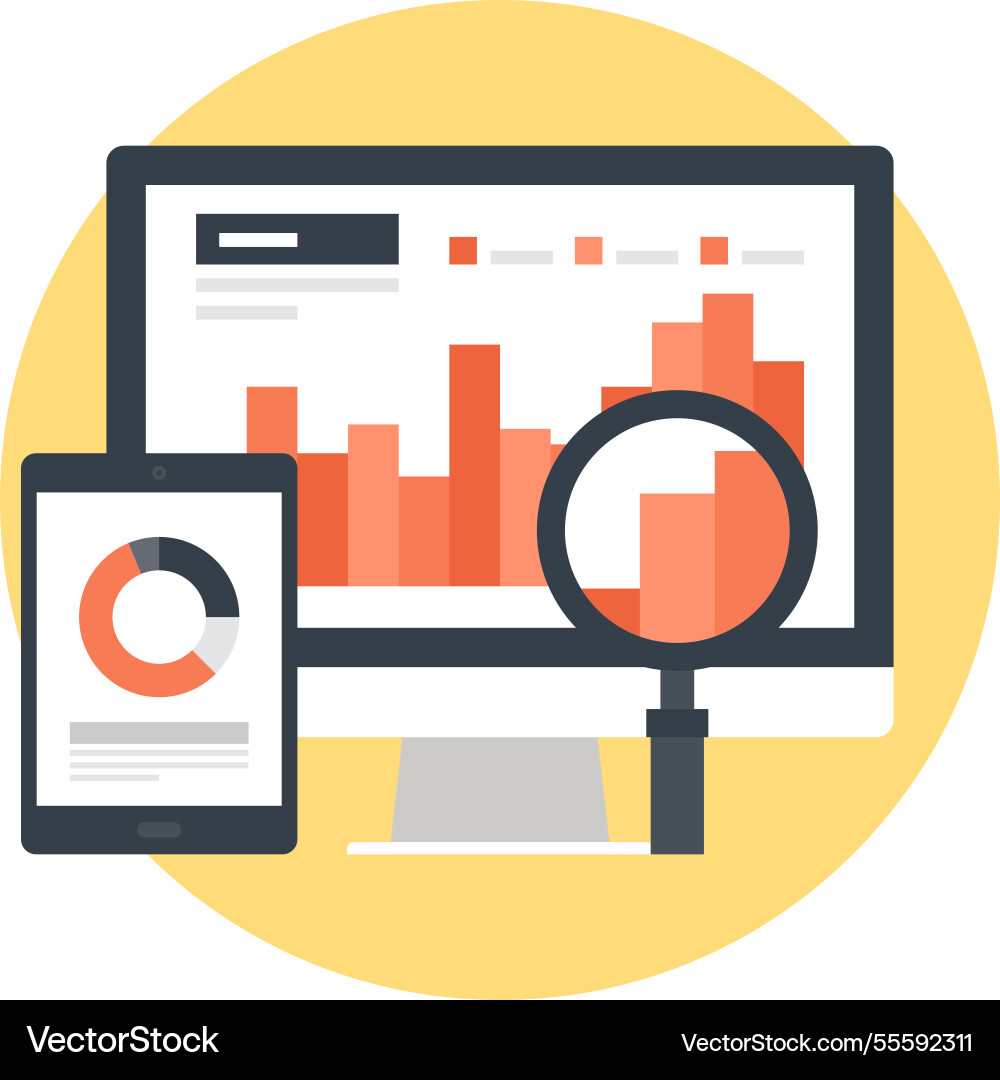 Digital Analytics Monitoring vector image