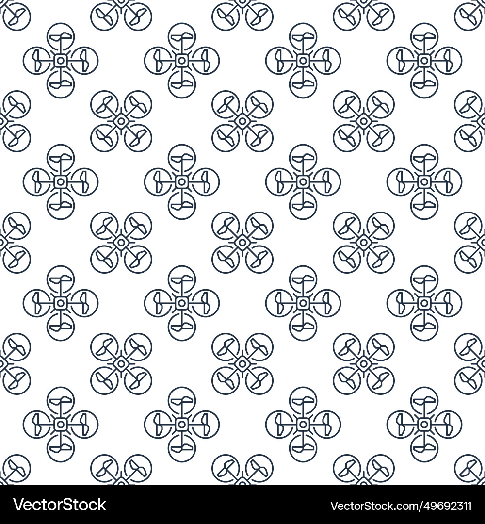 Drone concept simple outline seamless pattern Drone concept simple outline seamless pattern vector image