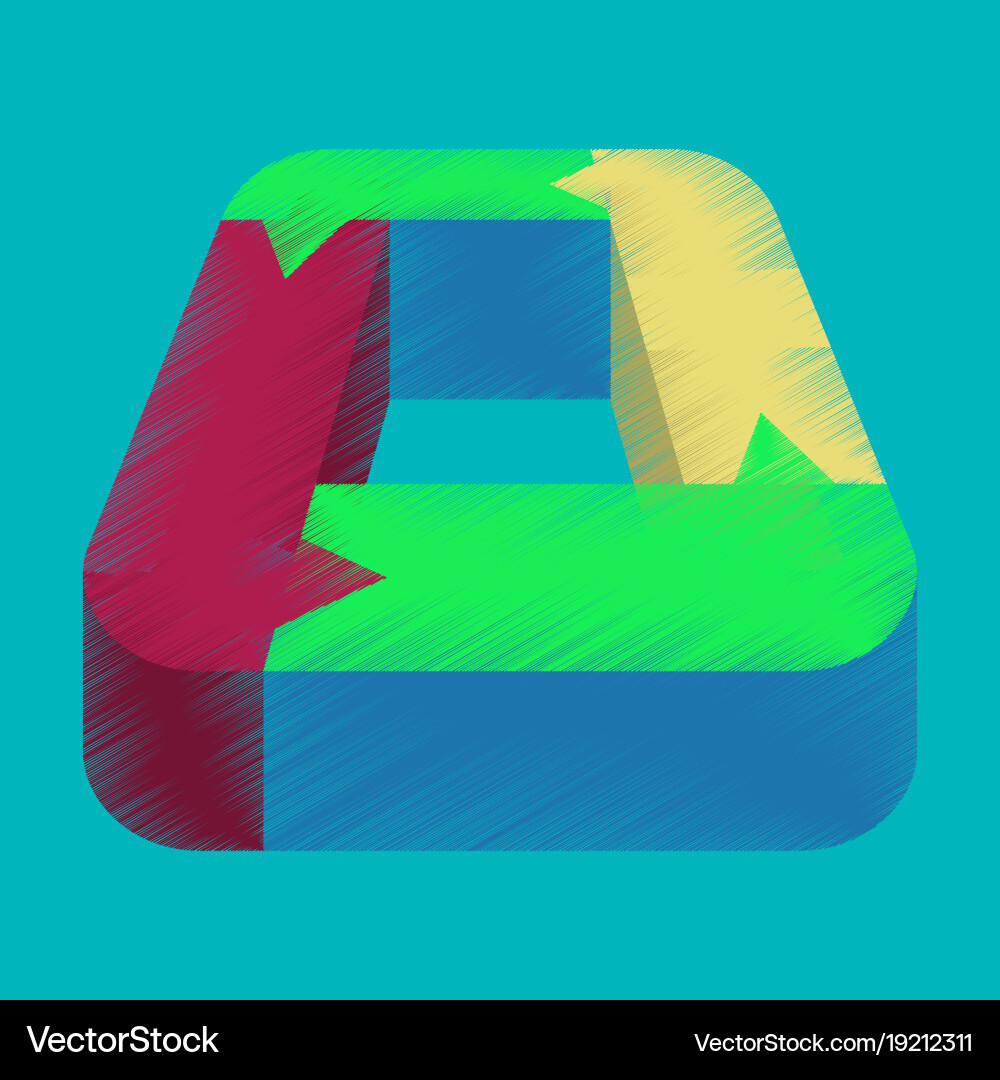 Flat shading style icon 3d chart vector image